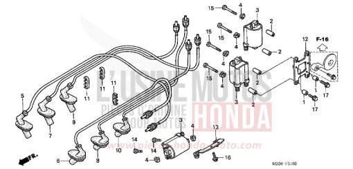 BOBINE D'ALLUMAGE GL1500C1 de 2001